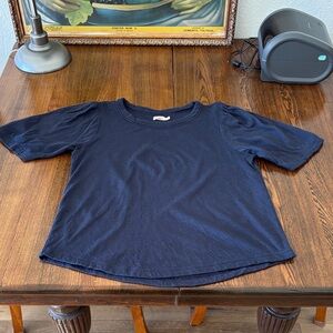 Faherty Women’s Navy Short Sleeve Top